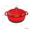 Hastings Home Cast Iron Dutch Oven with Lid, 6-quart Enamel Coated Pot for Oven or Stovetop, for Soup, Chicken 196601EVU - alternate 2